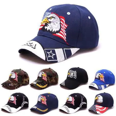 Embroidered Eagle Baseball Cap for Summer Outdoor Use