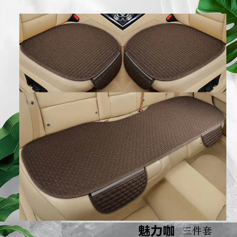 Summer Linen Comfortable Car Seat Cushion Set (3 pcs)