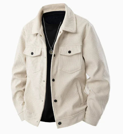 Men's Corduroy Cargo Lapel Jacket for Spring & Autumn