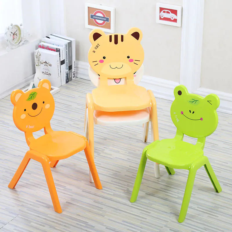 Eco-Friendly Cartoon Kids' Chair with Backrest