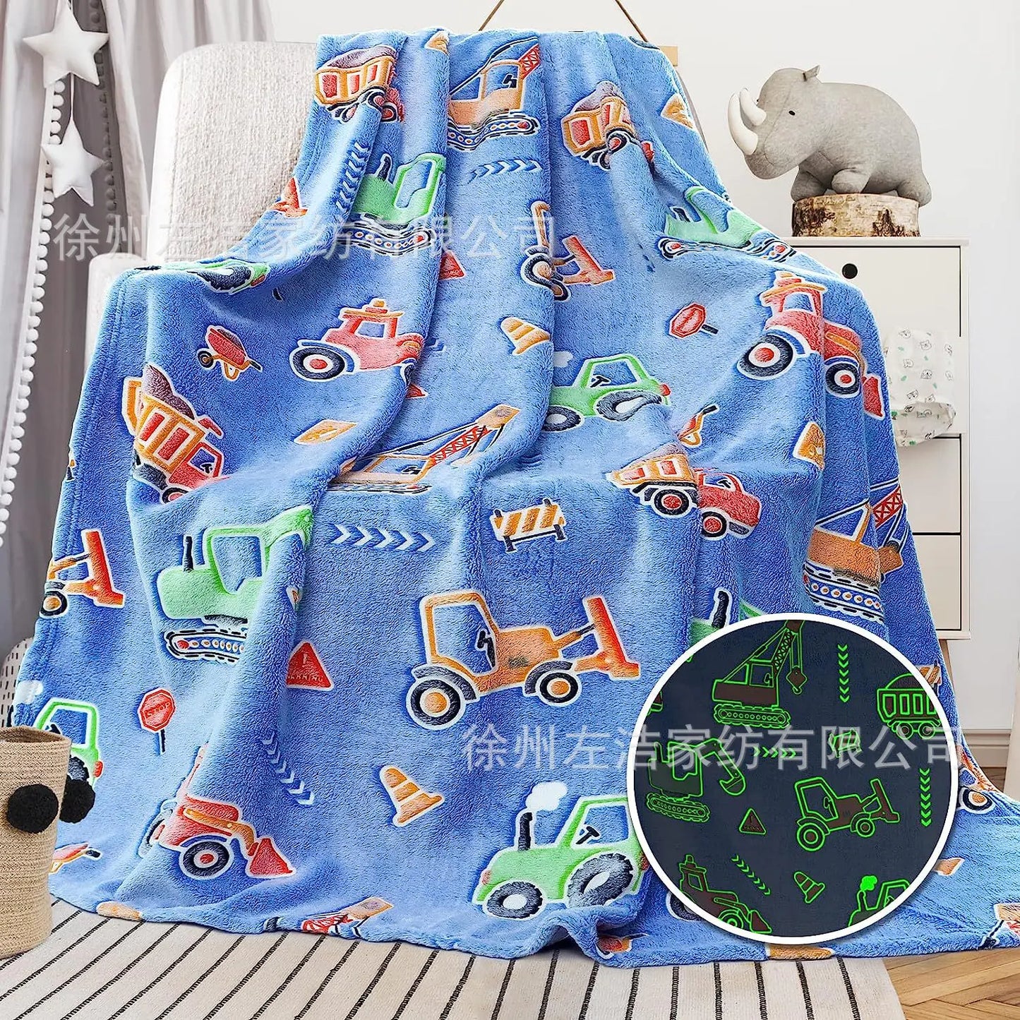 Glow-in-the-Dark Blanket for Sofa and Kids' Use