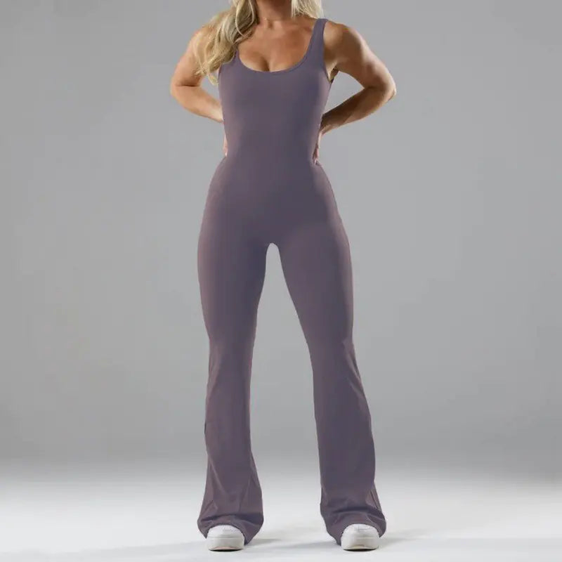 Besiona V-Back Jumpsuit with Built-in Pads (One Piece)