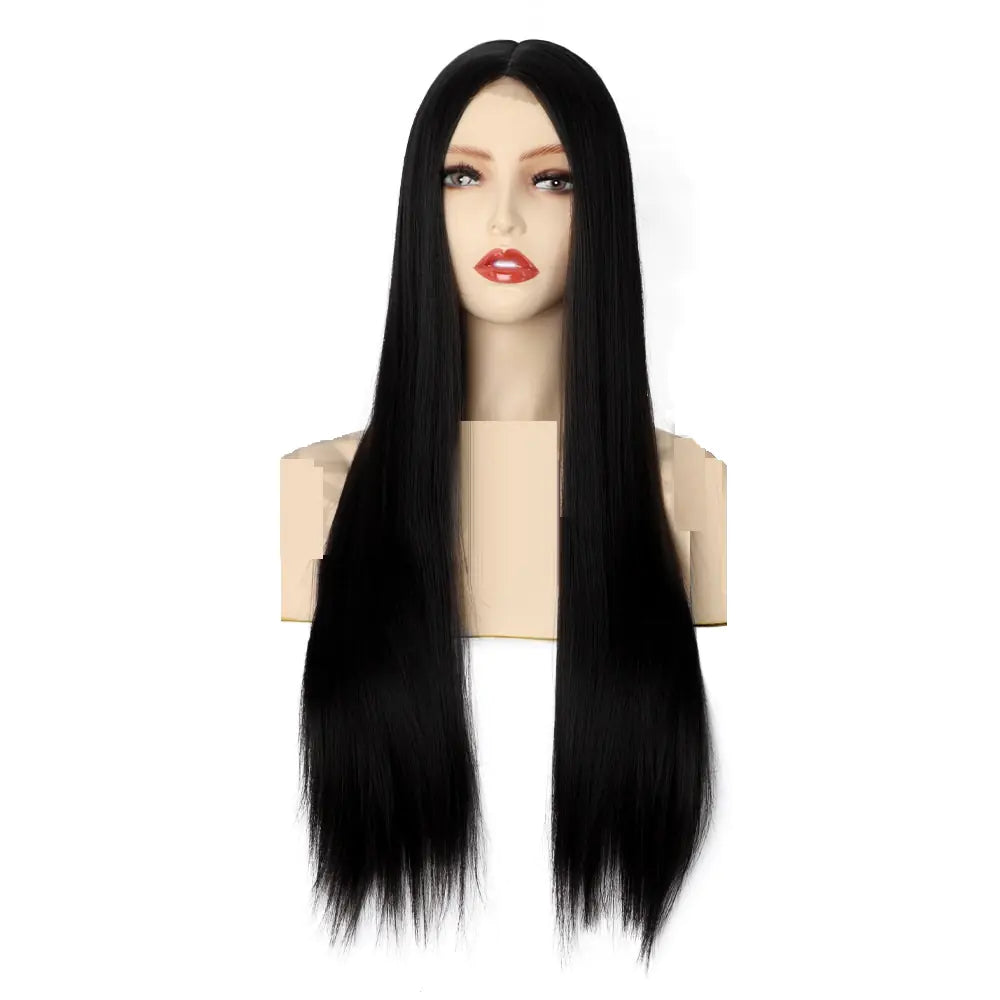 Front Lace Long Straight Hair Synthetic Wig