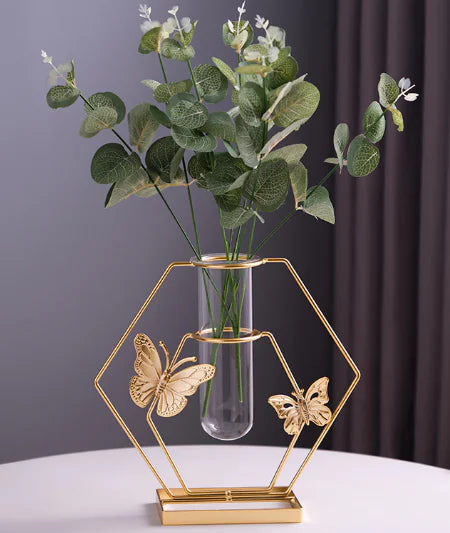 Home Decor Faux Flower Vase for Table Decoration