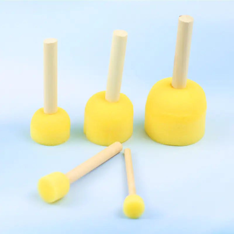 Children's Round Sponge Painting Brushes for Doodle Art