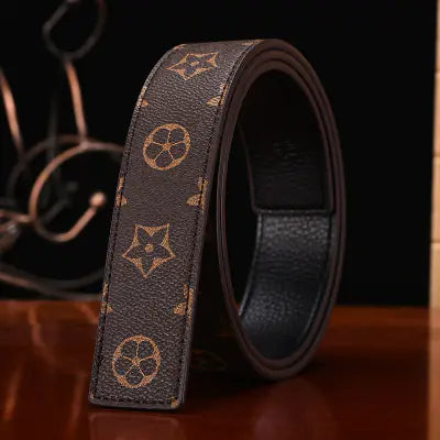 Men's Smooth Buckle Letter H Casual Belt (Korean Style)