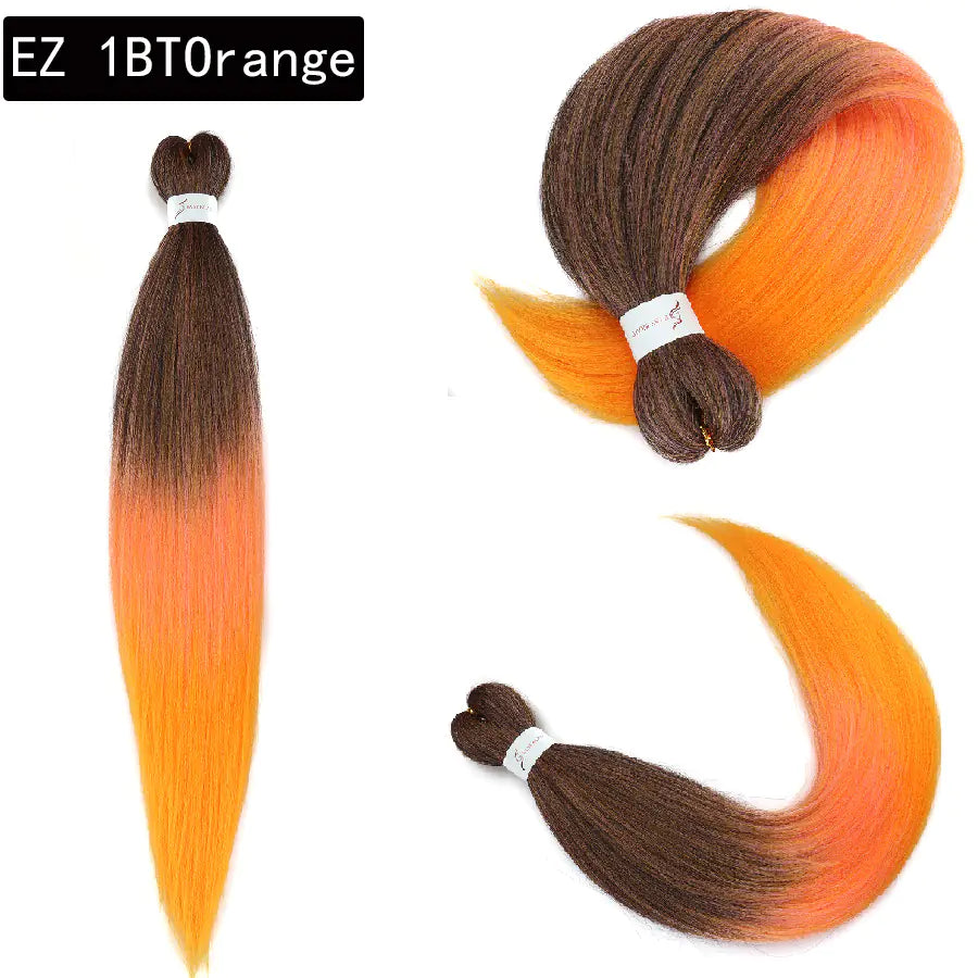 EZ Colorful Braided African Synthetic Hair Wig 26"