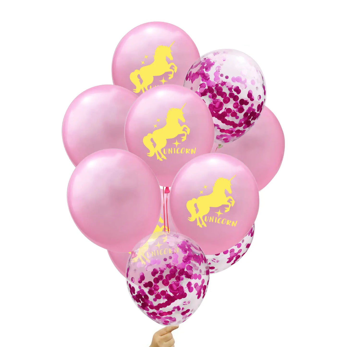 Unicorn Rose Gold Glitter Latex Balloons for Parties