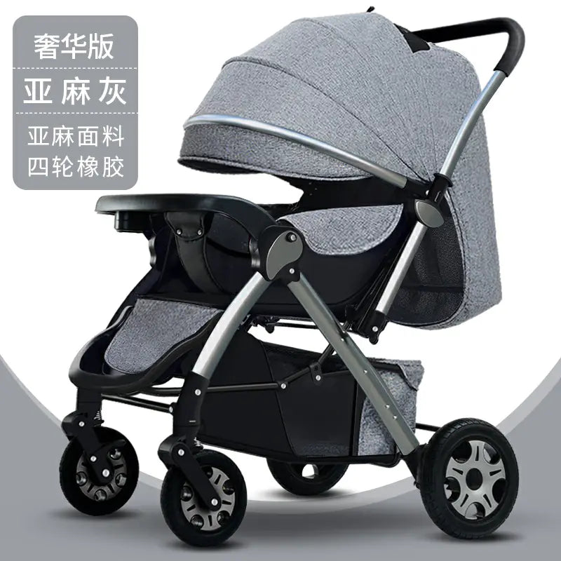 Lightweight Convertible Baby Stroller with One-Click Fold