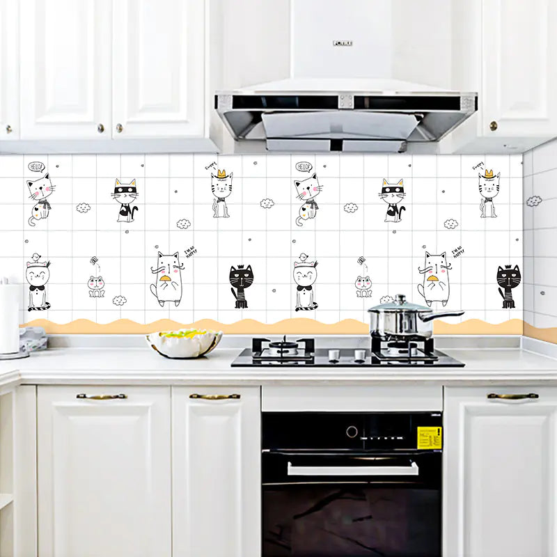 Self-Adhesive Waterproof Kitchen Oil-Resistant Stickers