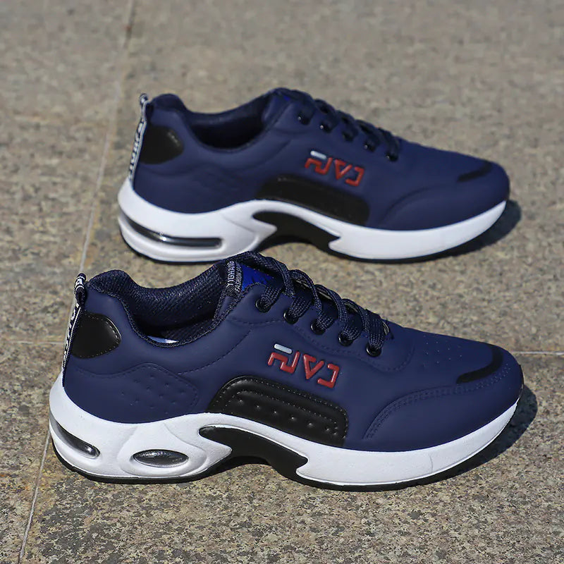 New Men's Leather Cushion Casual Running Sneakers