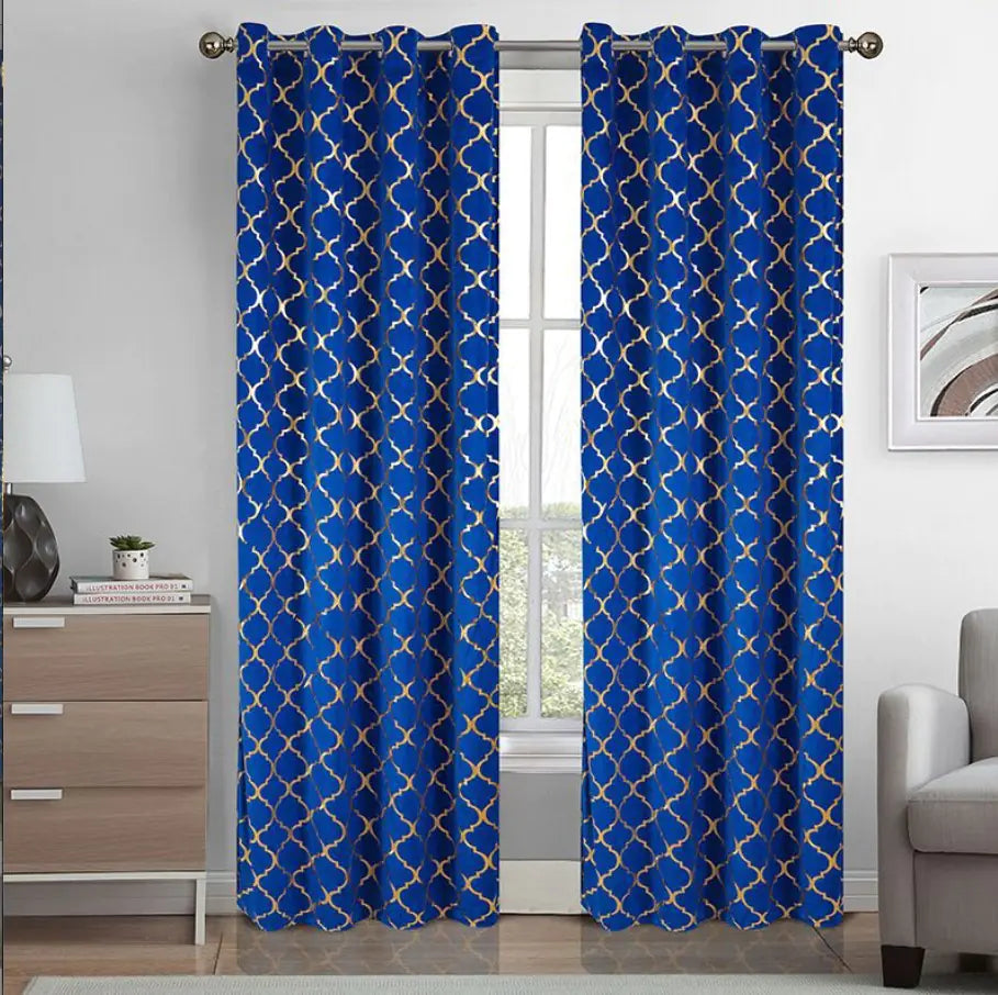 Bronzing Black Curtain Panel for Home Decor and Blackout