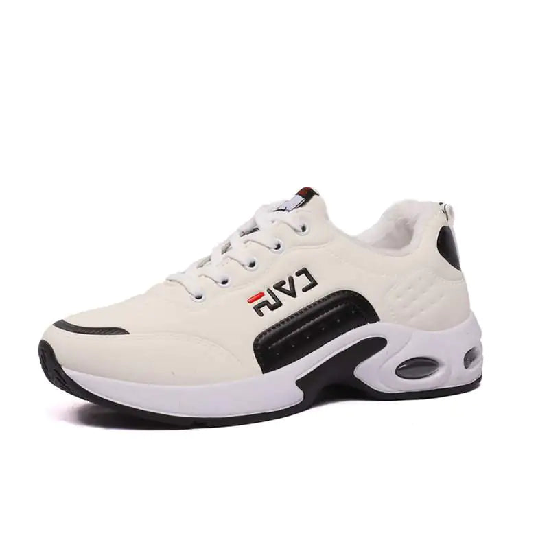 New Men's Leather Cushion Casual Running Sneakers