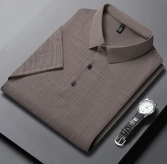 Men's Textured Polo Shirt (Short Sleeve, One Piece)