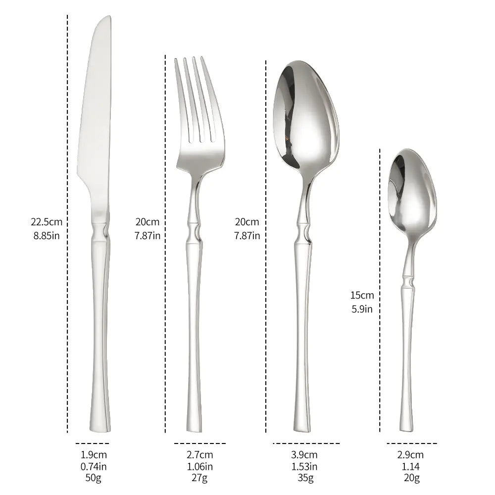 Titanium Coated Stainless Steel Cutlery Set for Dining