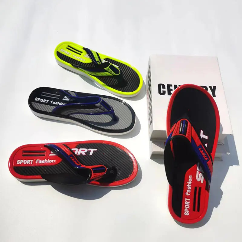 Men's Summer Flip Flops - Durable Casual Beach Sandals