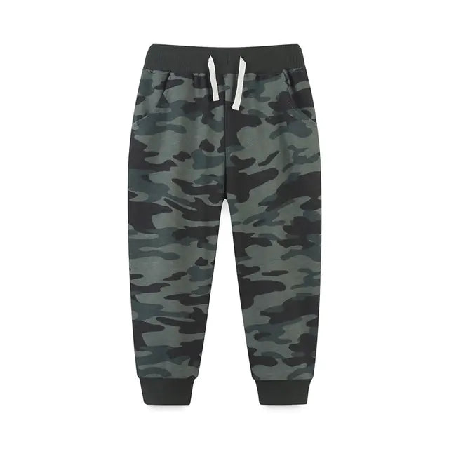 Camouflage Boys Sweatpants with Drawstring for Toddlers