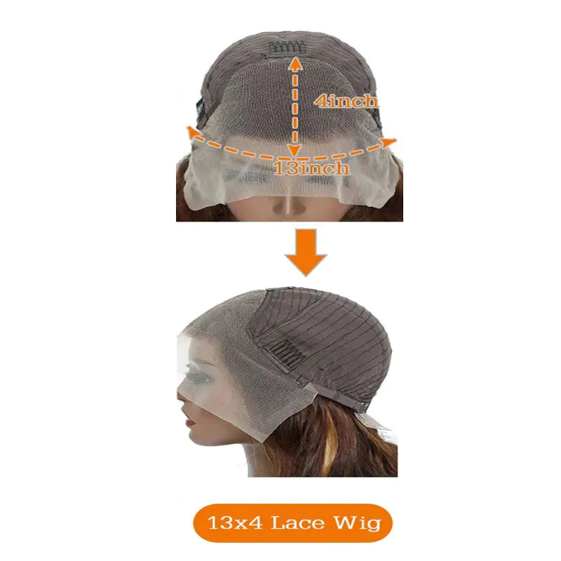 Real Hair Front Lace Wig P4 27 Headgear