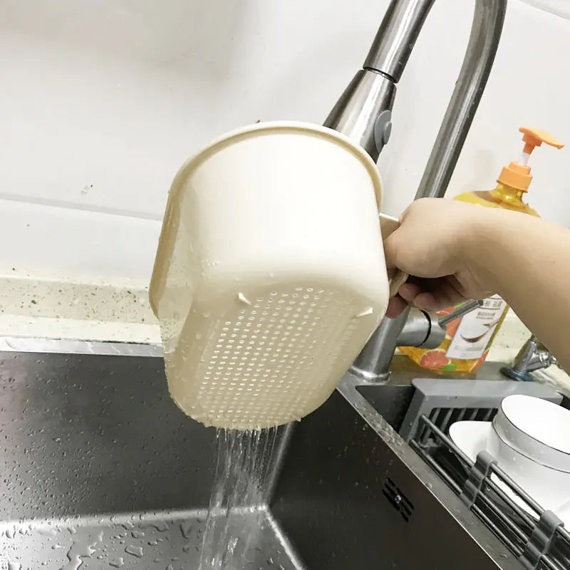 Suction Cup Kitchen Sink Storage Rack with Drain Basket
