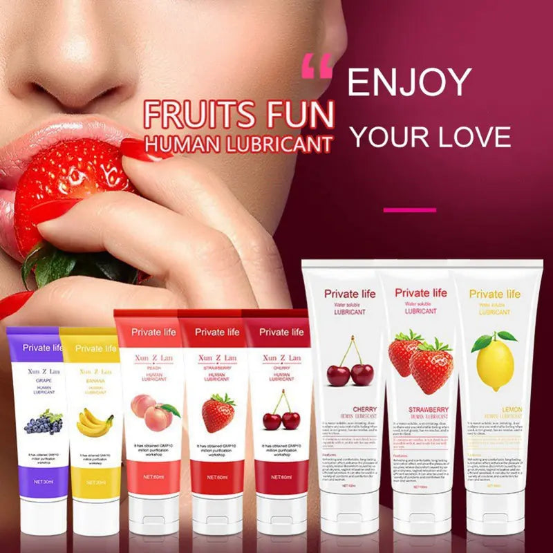 Fruit-Flavored Water-Soluble Lubricant for Adults