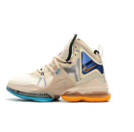 Nike LeBron 19 Sneakers in Beige and Blue (One Pair)
