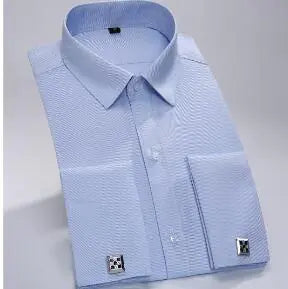 Men's French Cuff Cotton Dress Shirt (Single Item)