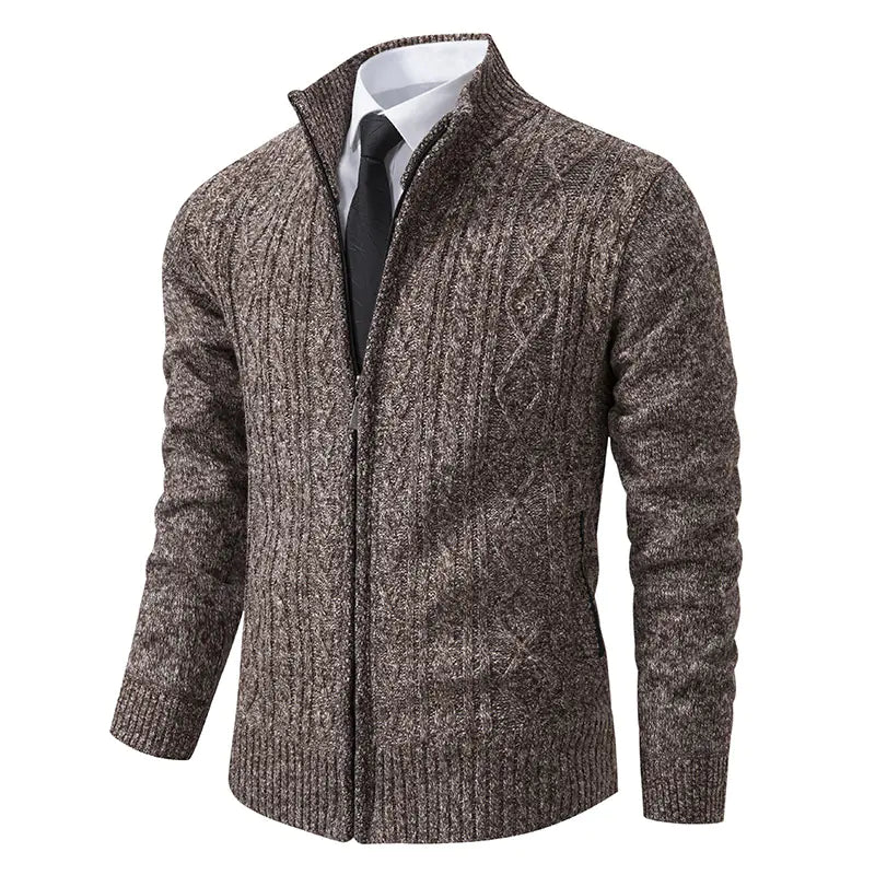 Fiorinni Men's Cardigan - Thick Knitted Jacket (One Piece)