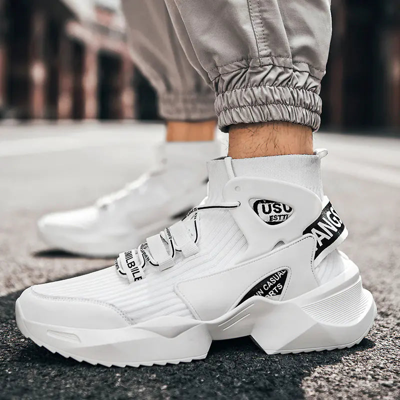 Men's High-Top Sock Sneakers - Breathable and Stylish