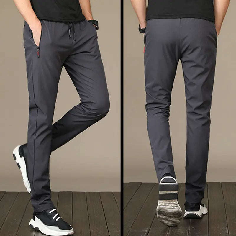 Men's Slim Fit Zipper Quick-Dry Casual Leisure Pants