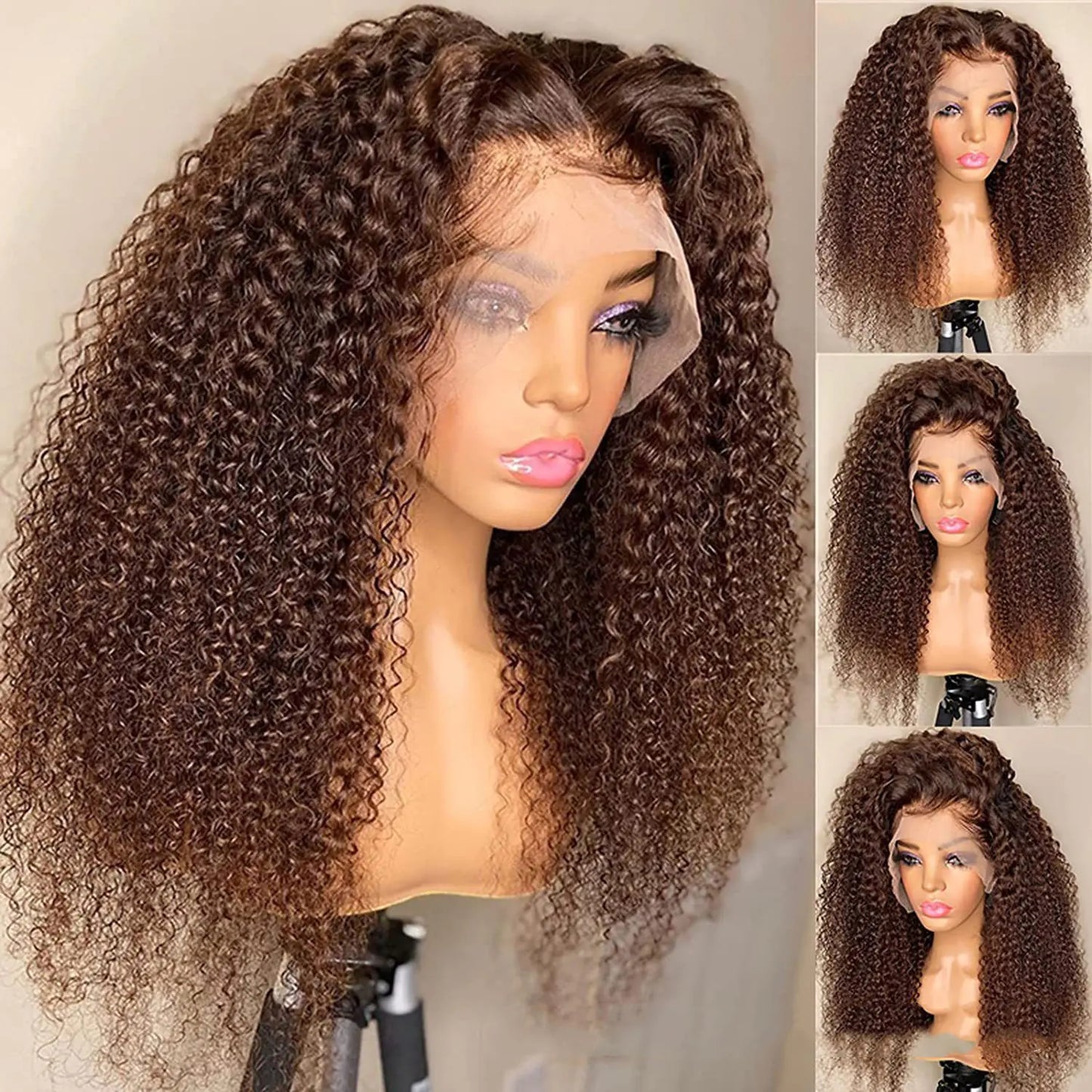 European American Chemical Fiber Front Lace Wig Headgear