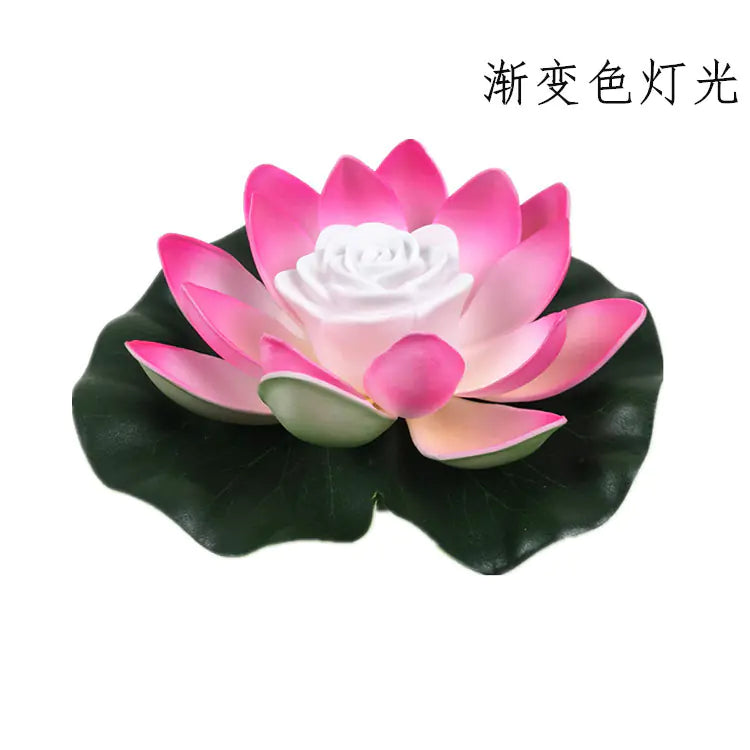 LED Lotus Flower Lamp for Water Decoration with Battery