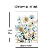 HD Watercolor Floral Botanical Canvas Wall Art Prints