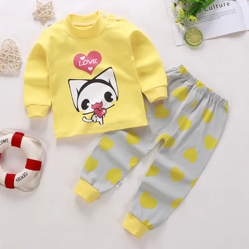 Cotton Kids Underwear Set for Autumn and Winter