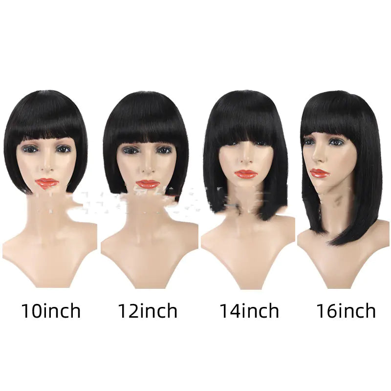 European and American Bob Wigs with Bangs