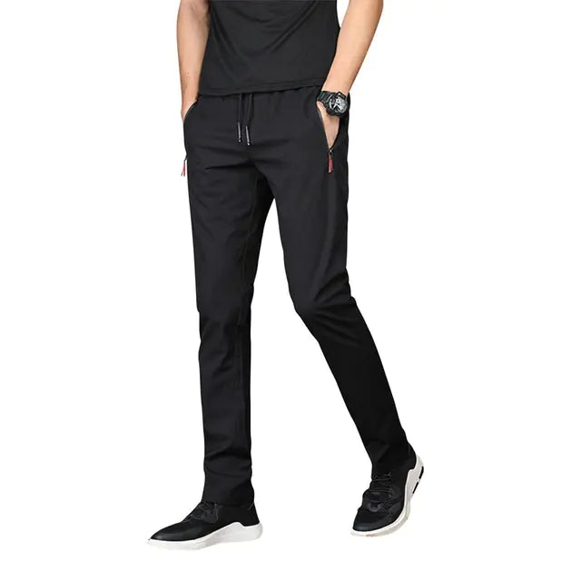 Men's Slim Fit Zipper Quick-Dry Casual Leisure Pants