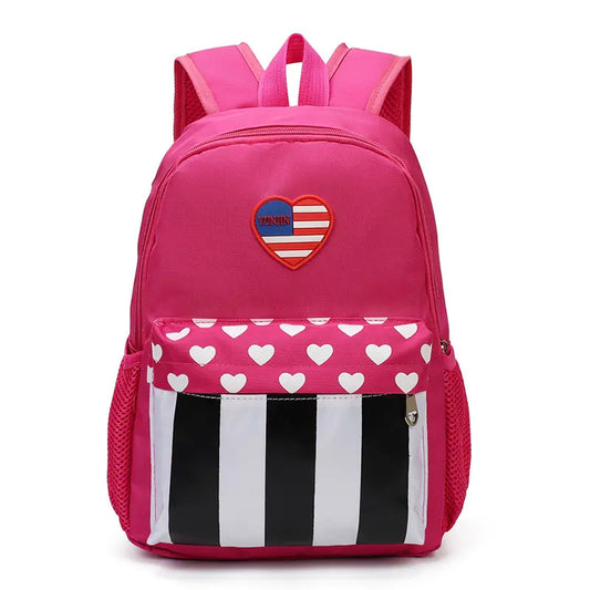 Korean Style Polyester Cute Blue Backpack for Kids