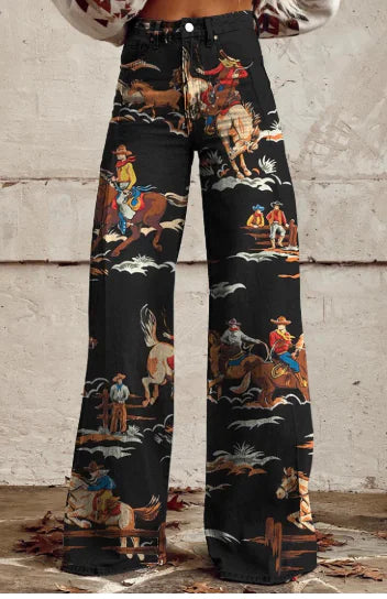 Aurelia Retro Flared Trousers for Women (Single Piece)