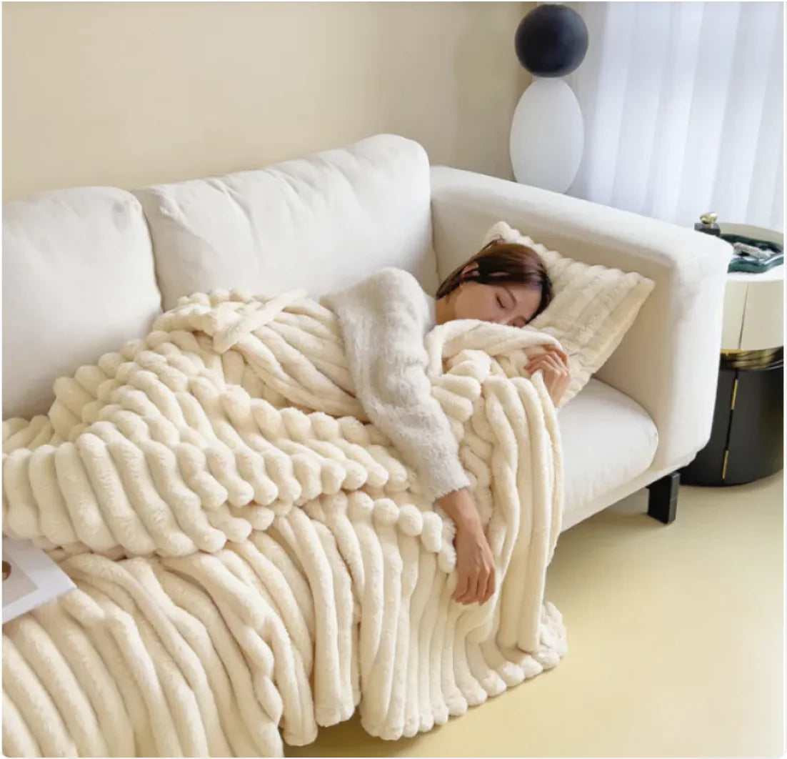 Double-Sided Soft Velvet Fur Blanket