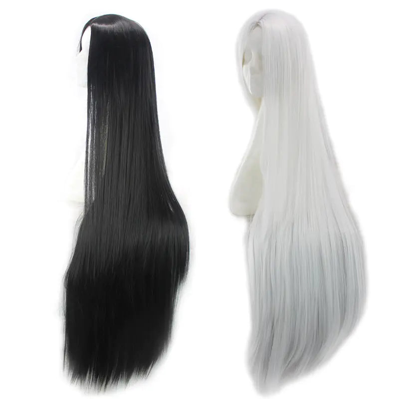 New Black Middle-Part Long Straight Women's Wig