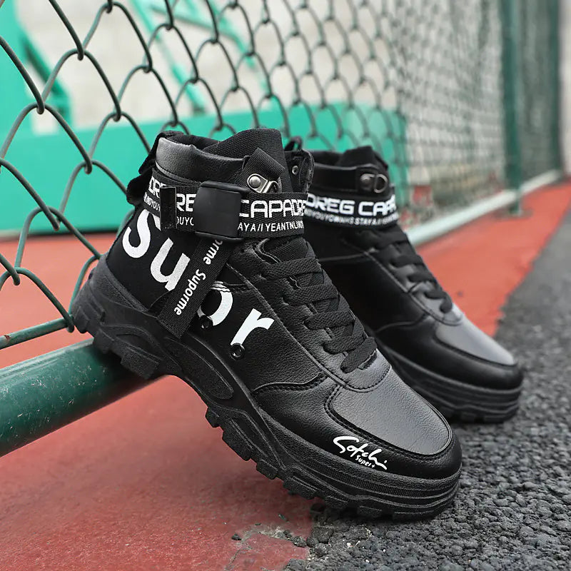 Men's High-Top Casual Sneakers with Thick Sole