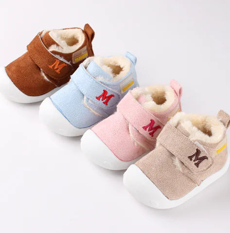Winter Plush Baby Walking Shoes for Boys and Girls
