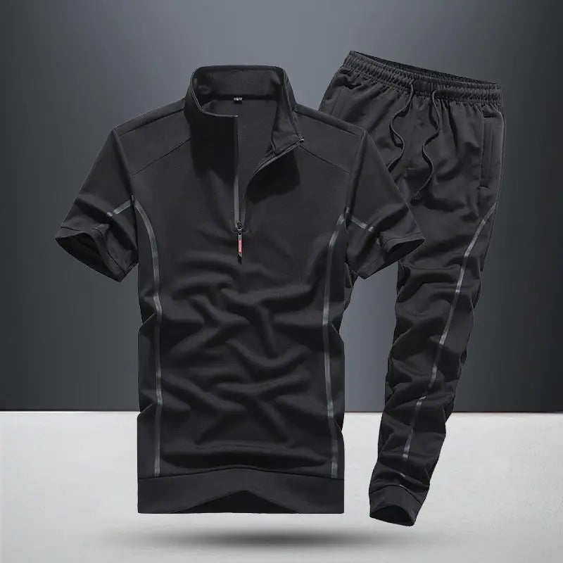 Men's Spring/Summer Casual Running Suit - Short Sleeve