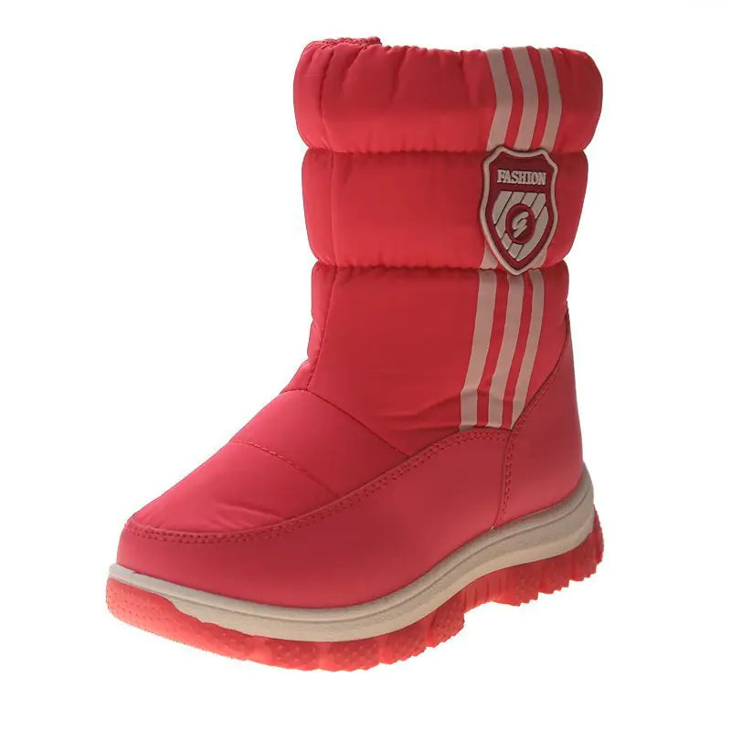Boys Plus Fleece Warm Cotton Boots