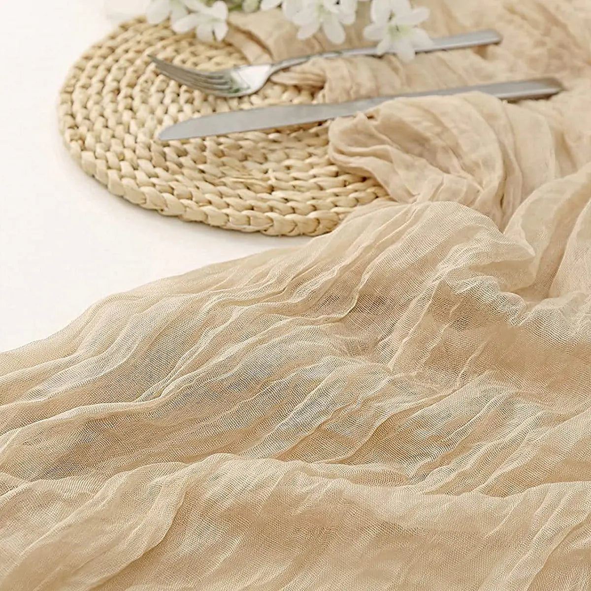 Bali Wrinkle Table Runner for Wedding Party Decor