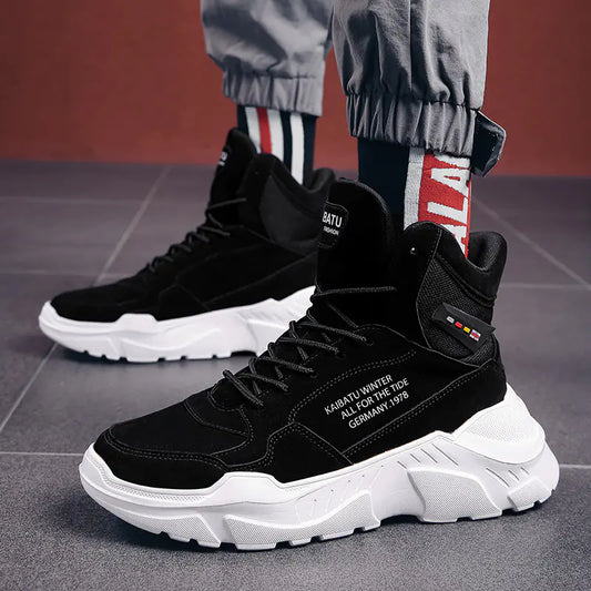 Trendy High Top Men's Shoes for Fall and Winter