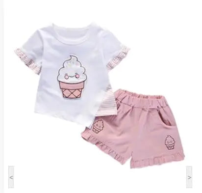 Embroidered Set with Ruffles (One Set)