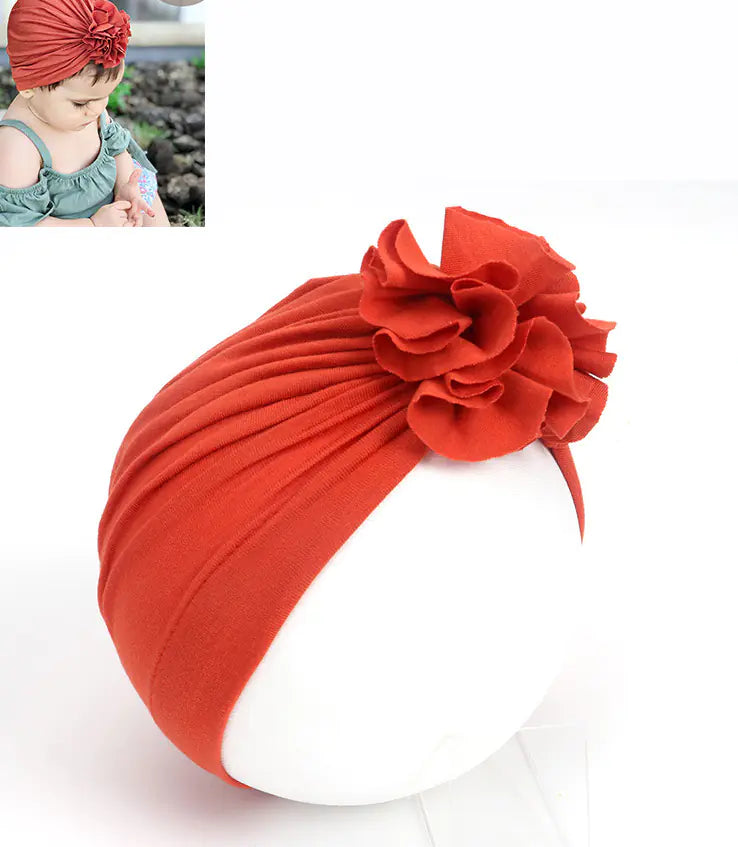 Cotton Floral Hat for Infants - Stylish Fall Winter Design