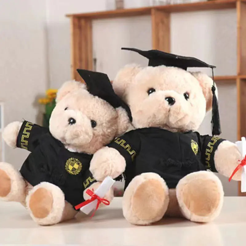 Cute Dr. Bear Plush Toy for Graduation Gift
