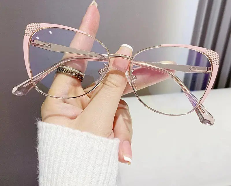 H 7151 Cat Eye Glasses for Men and Women, Anti-Blue Light