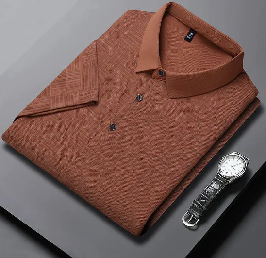 Men's Textured Polo Shirt (Short Sleeve, One Piece)